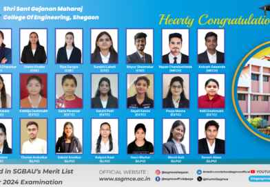 SSGMCE Students Shine in SGBAU Summer 2024 Merit List